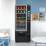 Refrigerated Snack and Drink Vending Machine with 36 Slots Featuring Credit Card Reader and Bill Acceptor in Black (KM-VMR-30-BR)
