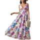 thumbnail image 1 of Vestido de verano CUPSHE para mujer, cuello en V, sin mangas, maxi morado, talla M, 1 of 5