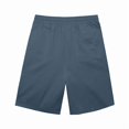 thumbnail image 6 of VV AVEORS Men'S Casual Shorts 9" Twill Cotton Stretch Drawstring Elastic Waist Lightweight Summer Beach Shorts With Pockets Blue XL, 6 of 7
