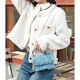 thumbnail image 2 of NANAHuang Fashion Denim Handbags for Women Y2k Shoulder Tote Purse Small Clutch Bag Mini Chain Crossbody Satchel with Tassels, 2 of 7