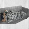 thumbnail image 6 of Octopus Soft Flannel Fleece Throw Blanket, Kraken Octopus in the Sea Mandala Style Pattern Tentacles Marine, Cozy Plush for Indoor and Outdoor Use, 50" x 60", Black White, by Ambesonne, 6 of 6