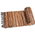 thumbnail image 2 of HF by LT Tucson Leather Table Runner, 13 x 39 inches, Handwoven Recycled Leather and Soft Cotton, Brown, 2 of 6