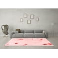 thumbnail image 3 of Ahgly Company Indoor Round Abstract Red Modern Area Rugs, 5' Round, 3 of 4
