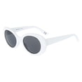 thumbnail image 2 of Claire's Teen Girls' Round Mod Retro Oval Sunglasses, White, 2 of 3