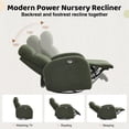 thumbnail image 2 of Base Beauty Swivel Recliner Rocker Nursery, Teddy Nursering Glider Recliner, Manual Swivel Rocking Reclining with Double Pockets, Green, 2 of 7