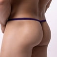 thumbnail image 5 of SELONE G-Strings for Men No Ride Up Briefs Summer Underwear Elastic Waistband Pouch Slim Wear Purple L, 5 of 5