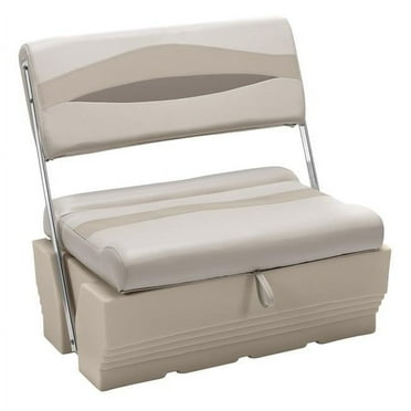 Premier Pontoon Flip-Flop Seat, Stone, Mocha Java & Khaki