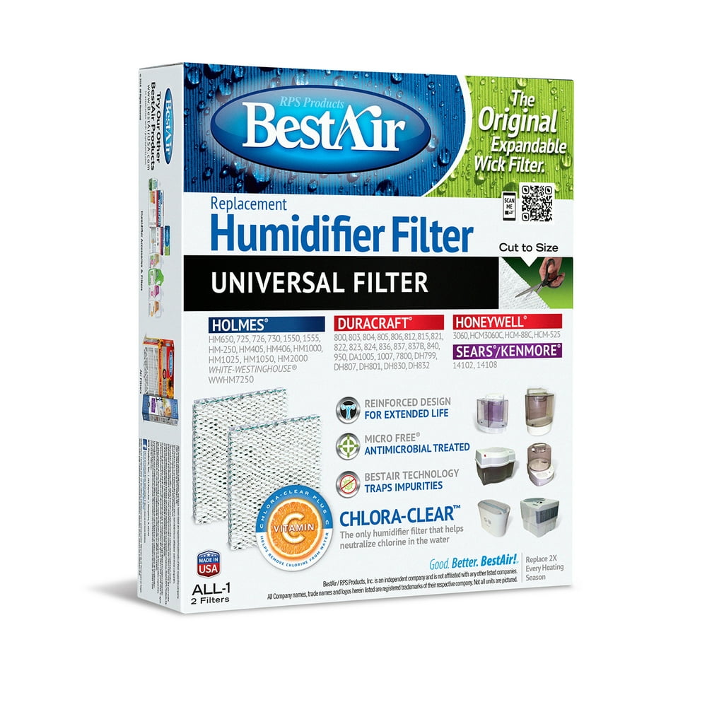 BestAir ALL1 Universal Humidifier Replacement Wick Filter for