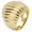 Gold, variant on Women's Stainless Steel Statement Chunky Dome Rings Modern Wave Design Band Comfort Fit Unique Jewelry Gifts Gold Size 10