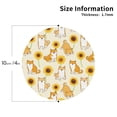 thumbnail image 3 of Disketp Shiba Inu Dog And Sunflower Funny Coasters,6 Pcs Leather Coasters With Holder, Perfect Housewarming Hostess Gifts,Protect Furniture From Water Marks Scratch And Damage, 3 of 9