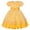 Yellow, variant on Odeerbi Kids Girls Floral Evening Dress Bow Tulle Ruffle Gowns Childrens Printed Formal Dresses Party Birthday Princess Dress Kids Clothes Purple