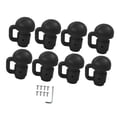 thumbnail image 1 of Ethern 6 Pieces Trampoline Pole Covers Protective Covers Enclosure Cap Connector Parts Black with 8pcs, 1 of 9