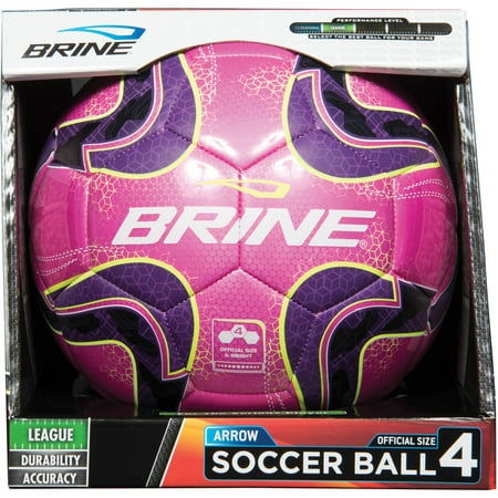 Brine Arrow Soccer Ball, Pink, Size 4