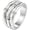 Gold, variant on Zephyriana Three-Layer Micro Pavé Zirconia Ring for Women | Stainless Steel Vintage Interlocking Band, Party Prom Cocktail Stackable Finger Jewelry, Double Stud Gem Accent Ring