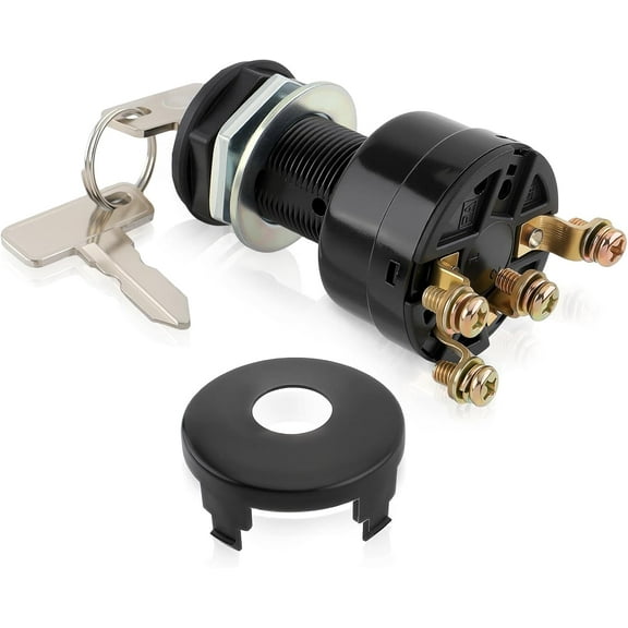 ABPETE Ignition Key Switch 12 Volts Starter Switch for Club Car DS 1996-up Gas Golf Cart, Turf Carryall I and II, XRT and Precedent, Replace 101826301, 1012505, On/Off Style