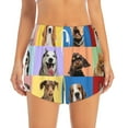thumbnail image 2 of Yiaed funny dogs Print Women's Running Shorts with Liner 3 Zipper Pockets Elastic Workout Athletic Gym Yoga Shorts-Medium, 2 of 7