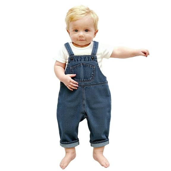 Tfken Toddler Toddler Jeans Size 9-12 Months Taper Comfort Waist Soft Daily Wear Blue Denim Pants
