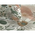 thumbnail image 3 of Ambesonne Floral Eucalyptus Quilted Coverlet 3 Pcs, Tender Garden, King Size, Pale Rose Slate Blue, 3 of 4