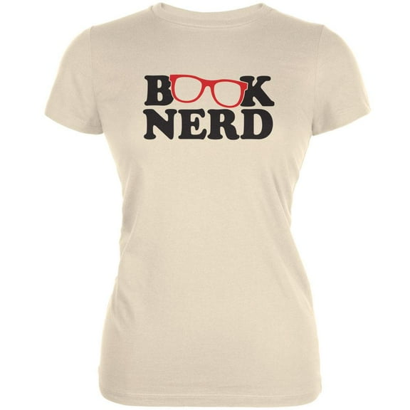 Book Nerd Cream Juniors Soft T-Shirt - X-Large