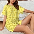 thumbnail image 4 of Sikiie Cheese 1 Womens Pajama Sets Short Sleeve Top With Pants Sleepwear 2 Piece Lounge Set-, 4 of 6