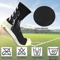 thumbnail image 3 of 3 pares de calcetines deportivos unisex antideslizantes para fútbol, para deportes como fútbol, baloncesto, trekking, ciclismo y running, 3 of 5