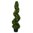 thumbnail image 1 of Vickerman TP170436LED 3 ft. Boxwood Spiral in Pot UV 50 Warm White LED Light, 1 of 3