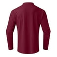thumbnail image 4 of Men's Fashion Mock Turtleneck T-Shirts Long Sleeve Pullover Sweater Basic Designed Undershirt Slim Fit Top Wine M, 4 of 5