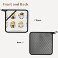 thumbnail image 2 of Sikiie Gnomes Honey Bee Pot Holders Kitchen Insulation Mats Heat Resistant Pot-Holder Oven Anti-Scald Pads for Cooking Baking, 7.1*7.1inch, 2 of 8