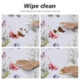 thumbnail image 4 of ONETECH Colorful Floral Tablecloth Round Sunflower Tablecloth Waterproof Polyester Washable Table Cover with Elegant Flower Leaf Design Table Cloth for Kitchen Dining Room Picnic Patio Party, 4 of 7