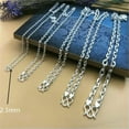 thumbnail image 4 of K-KED 990 Pure Silver Necklace Handmade Silver Cuboid Cable Link Chain Lover Link-18inch-5mm, 4 of 9