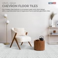 thumbnail image 2 of PowerSellerUSA Self-Stick Vinyl Modern Geometric Floor Tiles Ultra Durable 1.5mm Thick Tiles, 5-Pack/100 Square Ft., 12" x 12", Gray Chevron, 2 of 8