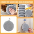 thumbnail image 3 of SOPOTUTU 10pcs Round Non Scratch Dish Scrubber Dishwashing Sponge Silver Cleaning Tool, 3 of 6