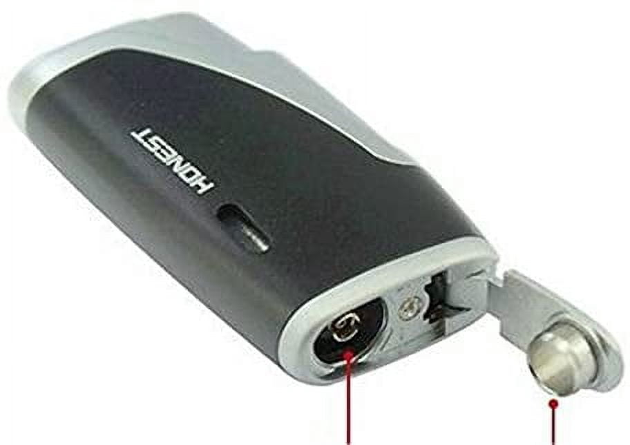 Piioket Windproof Double Twin Nozzles Jet Flame Butane Gas Cigar Cigarette Lighter - Gray