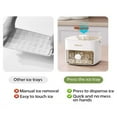 thumbnail image 4 of Premium Ice Cube Tray - Freezer Ice Tray Ice Mold Ice Maker for Drinks Whiskey Beer Cocktail Coffee, Transparent Sealed Lid Design for Keep Ice Clean, With Ice Tongs and 2 Ice Trays Storage, 4 of 10