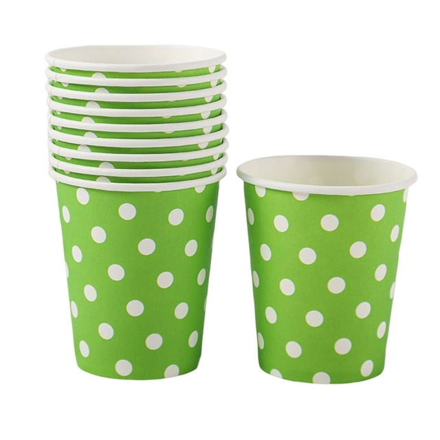Billuyoard 10 Uds. De tazas para fiesta, cena, decoración del hogar, vajilla, tazas, magdalenas, colores felices, suministro de recipientes, Cocina y Comedor Fruta Verde