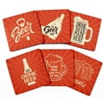 thumbnail image 1 of Inkdotpot Set of 6 Drink Coasters Easy Clean 4-inch SquareCoastersCork Base-Reusable- Beer, 1 of 8