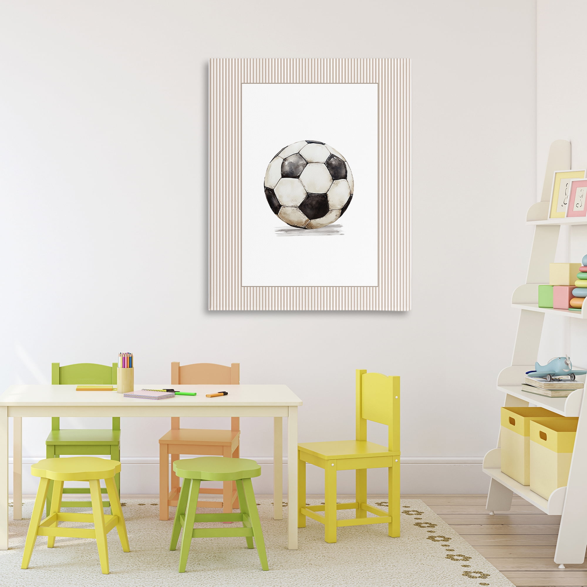 Stupell Industries Vintage Sports Soccer Ball Canvas Wall Art, design by Christine Simpson Art
