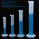 thumbnail image 2 of Juego de 4 cilindros graduados de plástico UEETEK para experimentos (10 ml, 25 ml, 50 ml y 100 ml) con 30 goteros de plástico., 2 of 5