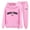 Pink, variant on FASHOFT Sweat Suits for Womens 2 Piece Fall Outfits Set New York Letter Print Hoodies and Sweatpants Sweatsuit Athletic Lounge Sets Beige XXXL