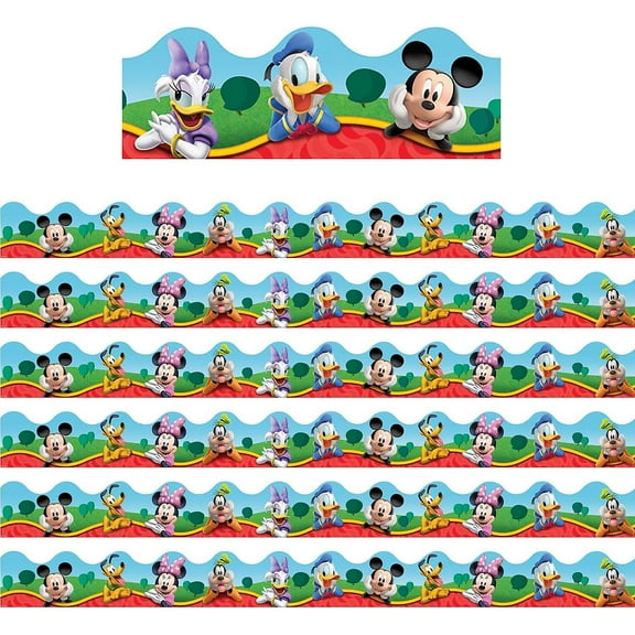 Eureka Mickey Mouse Clubhouse Characters Deco Trim 37 Feet Per Pack 6 Packs (EU-845140-6)