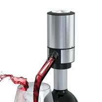 AIDUCHO Electric Wine Aerator Pourer, Portable One-Button Wine Decanter and Wine Pourer Multi-Smart Automatic Filter Wine Dispenser for Red and White Wine,Silver