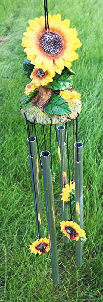 Beautiful Spring Sunflowers Bloom Resonant Relaxing Wind Chime Patio Garden