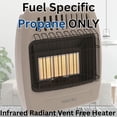 thumbnail image 2 of Comfort Glow Vent-Free 18,000 BTU Radiant Propane Heater, Heat Up To 800 Sq Ft, Indoor - KWP392, 2 of 14