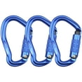 thumbnail image 1 of Tignapoo Ensemble de 3 Mousquetons Robustes en Forme de Poire 23 Kn - Bleu, Alliage d'Aluminium Durable pour le Camping, la Randonnée et les Activités de Plein Air - Mécanisme à Verrouillage Automatique, 75 g Chacun, 1 of 6