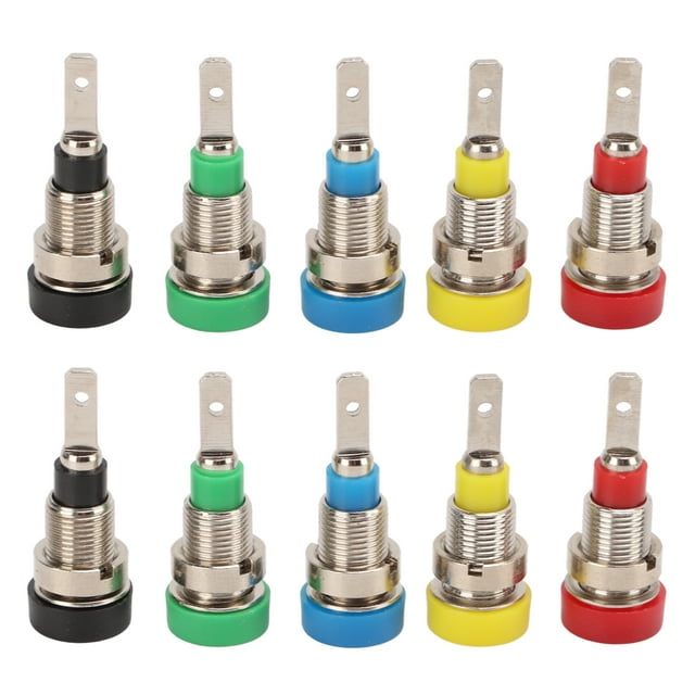 Conector de terminal electrónico, conector tipo banana, adaptador de poste de unión de panel de latón de 2 mm, conector de terminal tipo banana, uso conveniente