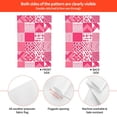 thumbnail image 4 of Rod-Free Courtyard Decorative Flag 12x18in Thick Fabric Four Seasons Universal Durable Not Easy To Fade Disassembly Convenient Hotpink Geometric Patterns_4, 4 of 8