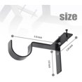 Single Curtain Rod Brackets, Premium Rod Bracket for Walls, No Drill No