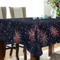 thumbnail image 5 of Yayeee Tablecloths 54" x 54" Rectangle Wrinkle Resistant Party Table Cover, Red and White Fireworks Pattern, 5 of 8