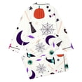 thumbnail image 5 of RUTAYY Girls Pajama Set Halloween Cute Graphic 2 Piece Sleepwear Long Sleeve Notch Neck Kids Evening Relax Wear White, 5 of 5