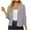 Dark Gray, variant on Penkiiy Women's 3/4 Sleeve Cropped Cardigan Sweater Open Front Short Shrugs Cardigans Lightweight Sweaters L Black